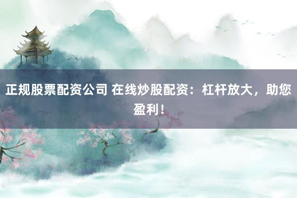 正规股票配资公司 在线炒股配资：杠杆放大，助您盈利！