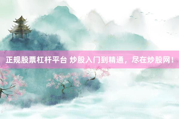 正规股票杠杆平台 炒股入门到精通，尽在炒股网！