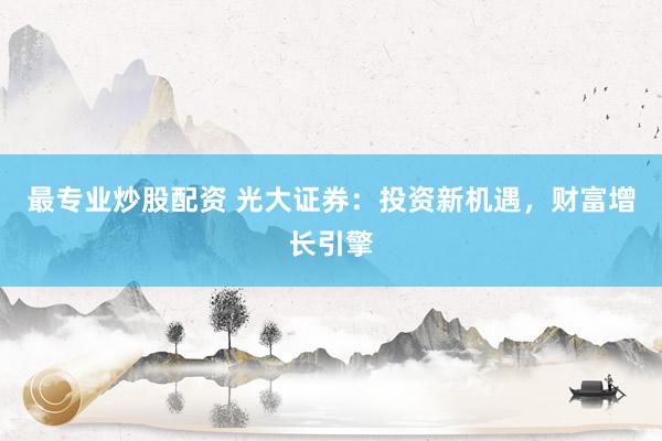 最专业炒股配资 光大证券：投资新机遇，财富增长引擎