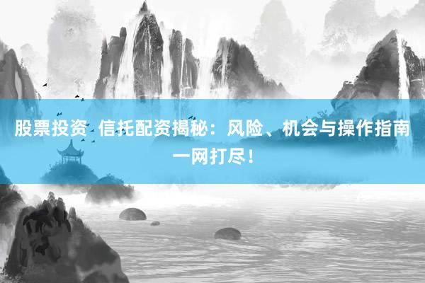 股票投资  信托配资揭秘：风险、机会与操作指南一网打尽！