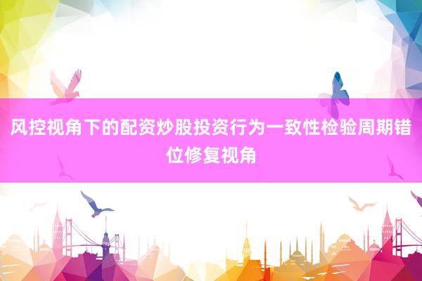 风控视角下的配资炒股投资行为一致性检验周期错位修复视角